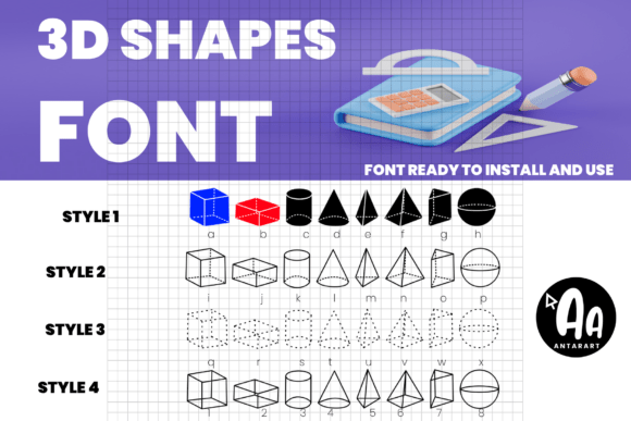 Abcd Ref 3d Shapes: A Playful Dingbats Font for STEM Education Design