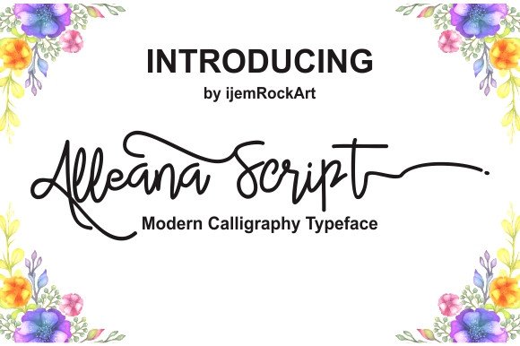 Alleana Script: A Romantic Script Handwritten Font for Modern Makers