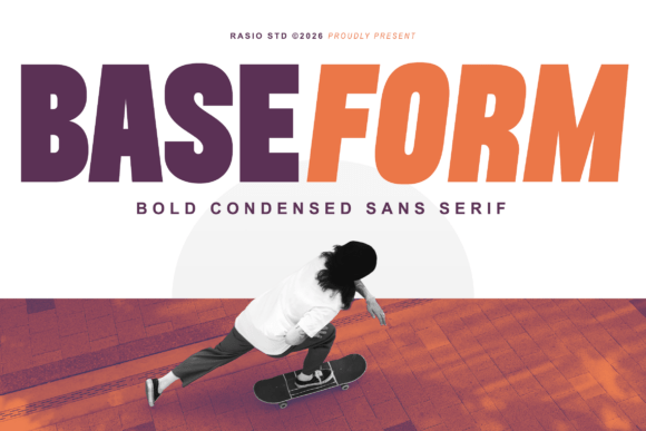 Baseform: A Bold Condensed Sans Serif Display Typeface for Editorial Impact