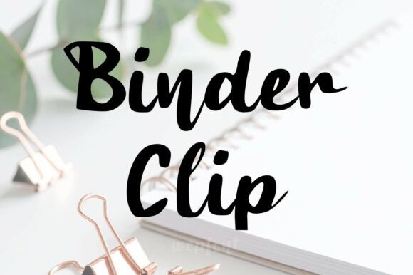 Binder Clip Script Handwritten Font for Makers