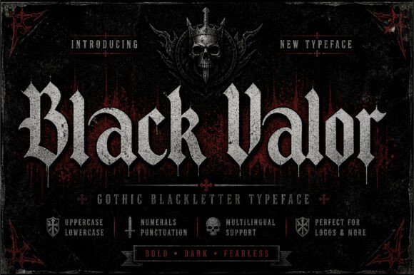 Black Valor Font for Bold Campaign Headlines