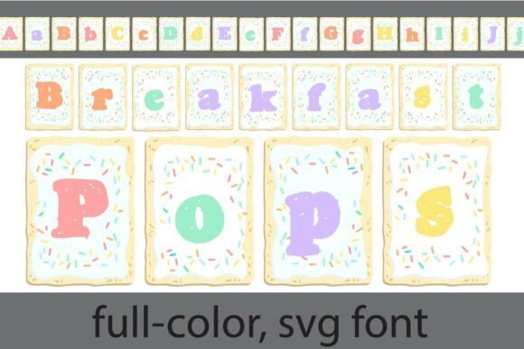 Breakfast Pops: A Toasted Full-Color SVG Font for Digital Design