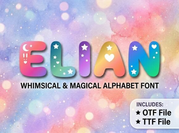 Elian: A Chubby Display Typeface for Dreamy Editorial Moments
