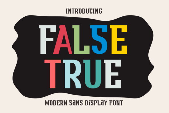 False True: A Bold Mid-Century Sans Serif Font for Makers