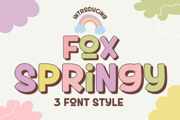 Fox Springy Display Font for Playful Editorial Design