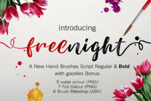 Freenight: A Hand-Brushed Script Typeface for Small Business Branding