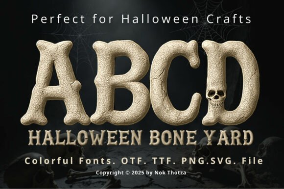 Halloween Bone Yard Font for Spooky Campaign Design
