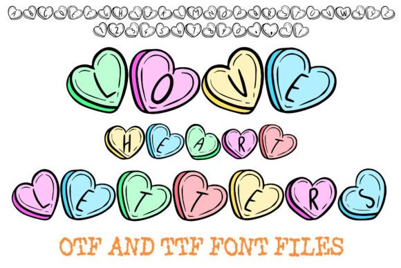 Love Heart Letters Font for Whimsical Handmade Designs