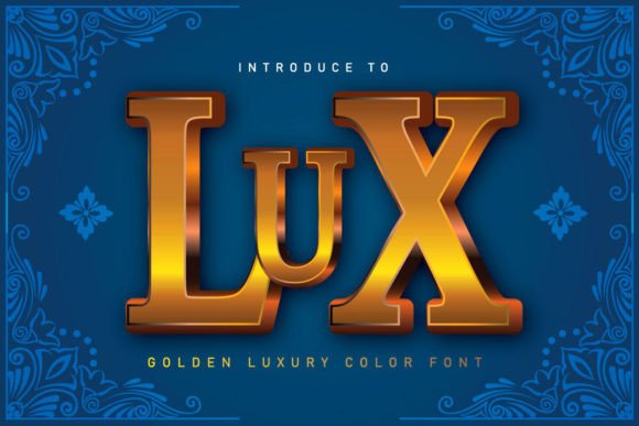 Lux: A Golden Contemporary Color Font for Editorial Elegance