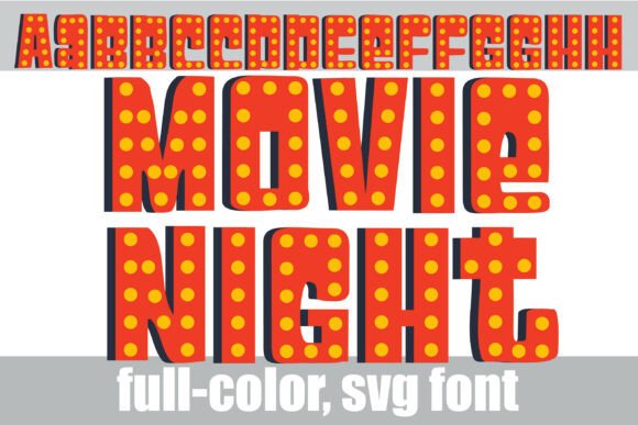 Movie Night Font: Dazzling Color Fonts for Handmade Creators