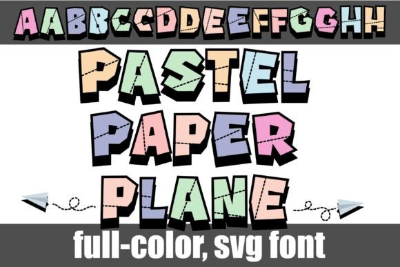 Paper Plane Pastel: A Whimsical Color Font for Creative Web Brands