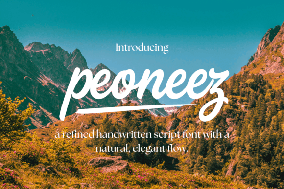 Peoneez Script Handwritten Font for Elegant Branding