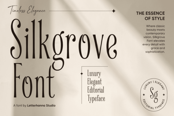 Silkgrove: An Elegant Ultra-Condensed Serif Display Font