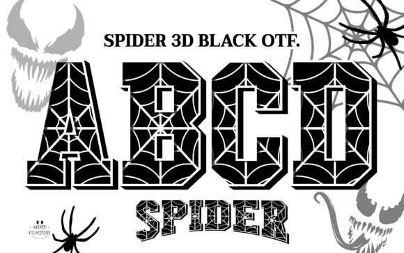 Spider 3d Black Font for Bold, Memorable Branding