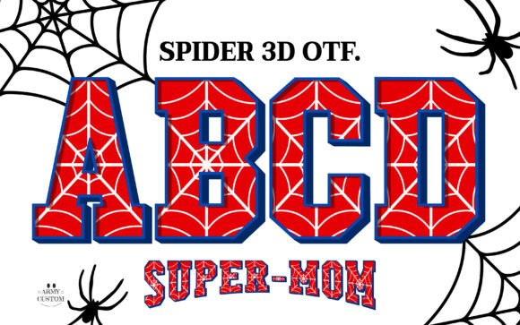Spider 3d Font: Superhero-Inspired Color Fonts for Makers