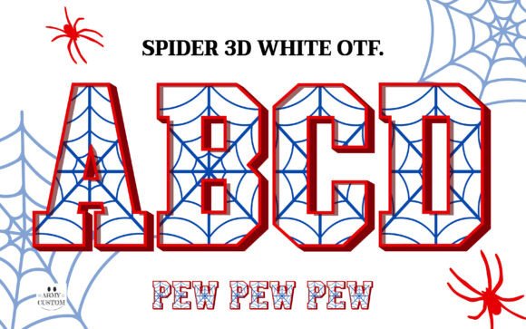 Spider 3d White: A Bold Color Font for Hero Headlines & Brand Moments