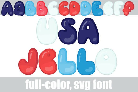 Usa Jello: A Glossy 3D Bubble Font for Playful Brand Identity