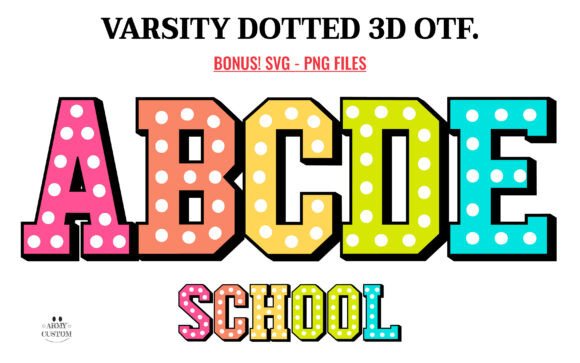 Varsity Dotted 3D Font for Bold, Playful Branding