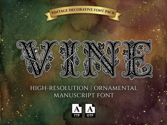 Vine: A Decorative Display Font for Editorial Impact